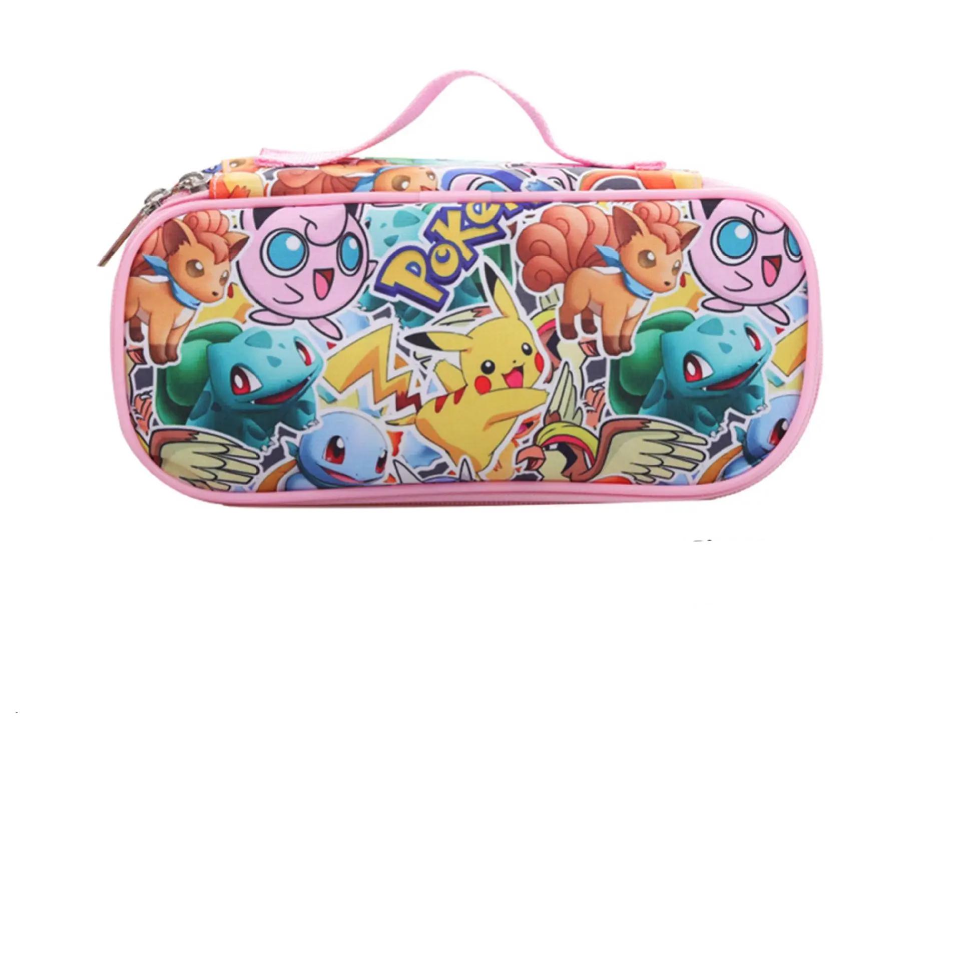 Anime Pokemon Character Kawaii Nylon Pencil Case