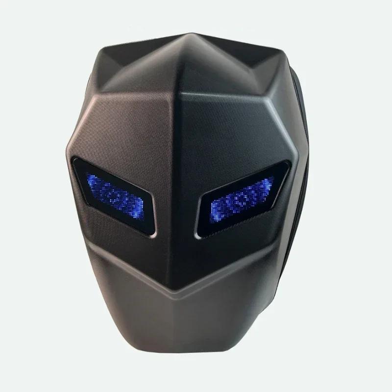 Kawaii Black Head LED Locomotive Backpack For Man