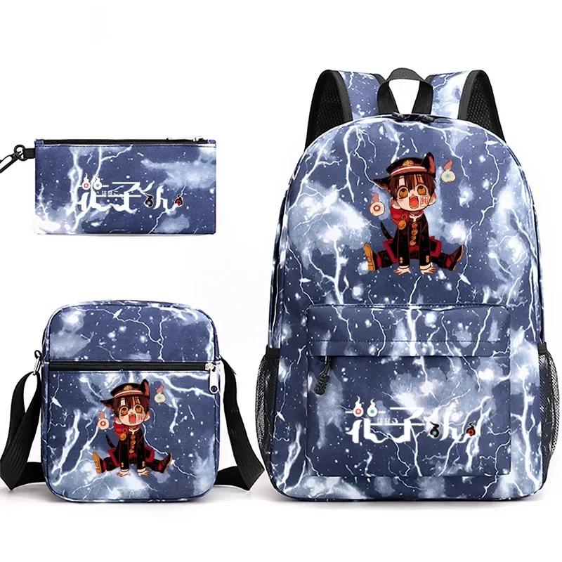 3Pcs Set Kawaii Anime Toilet-Bound Hanako-Kun Backpack