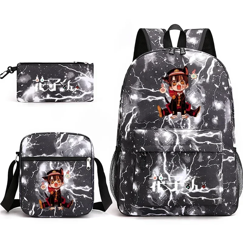 3Pcs Set Kawaii Anime Toilet-Bound Hanako-Kun Backpack