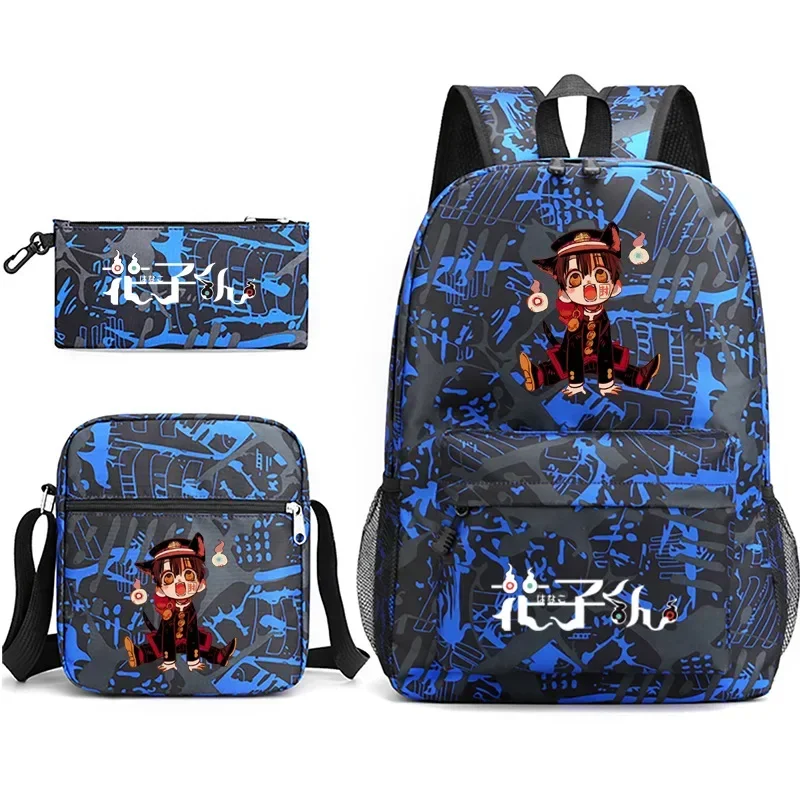 3Pcs Set Kawaii Anime Toilet-Bound Hanako-Kun Backpack