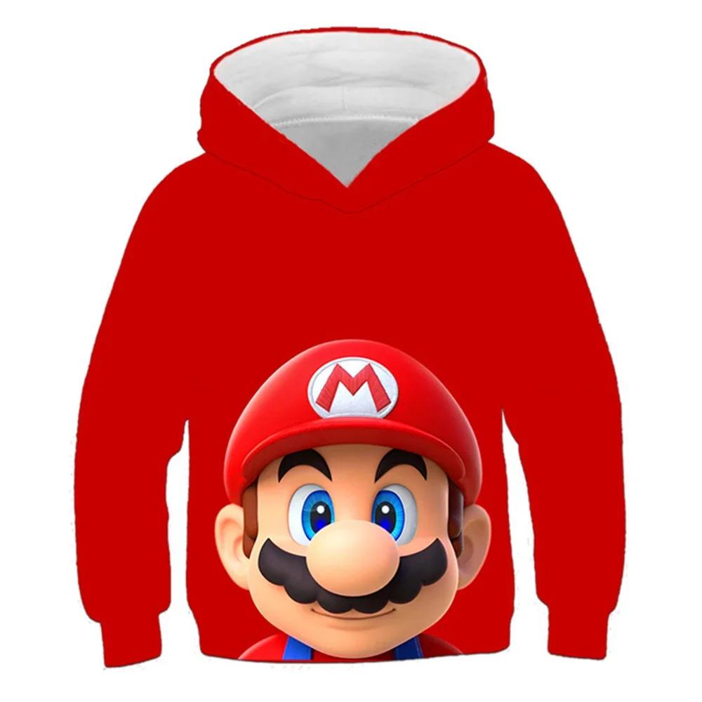 Kawaii Cartoon Super Mario Red Hoodie