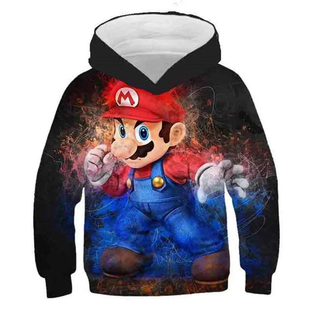 Cartoon Kawaii Super Mario Long Sleeve Hoodie