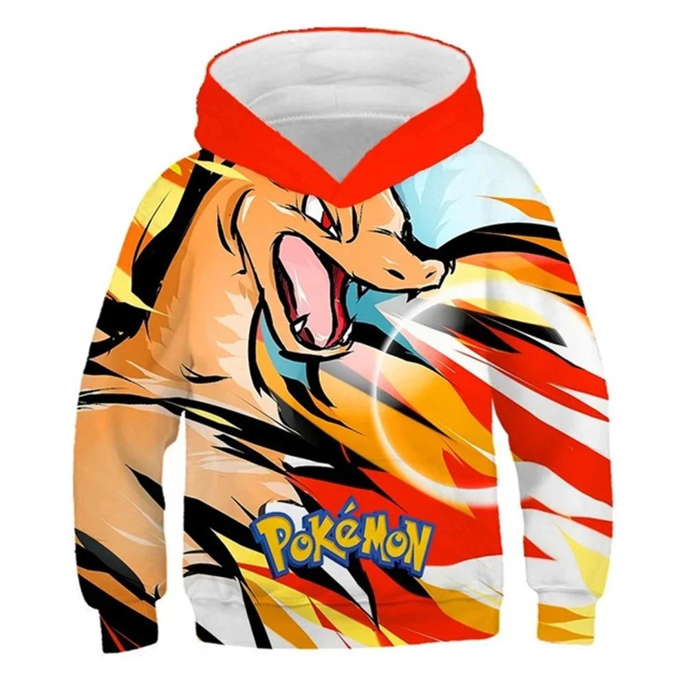 Kawaii Cartoon Pokemon Charmander Long Sleeve Hoodie