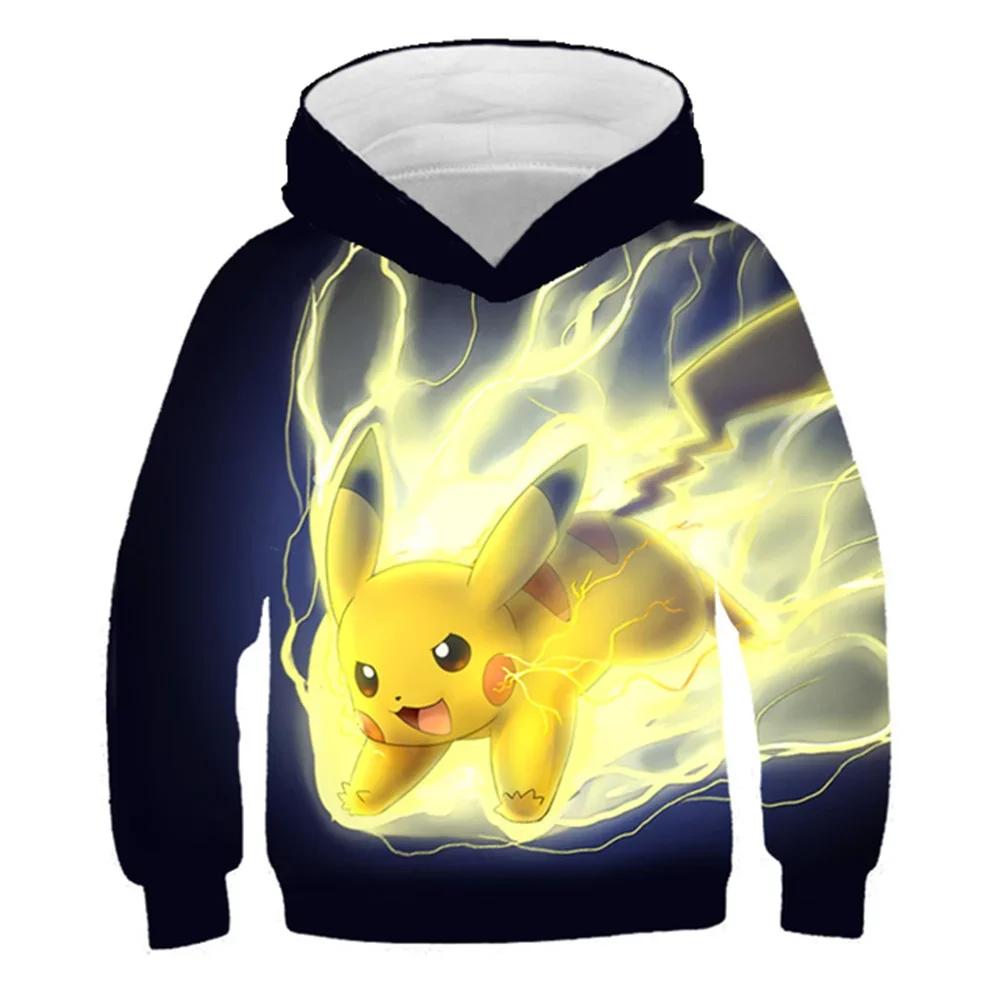 Kawaii Cartoon Pokemon Pikachu Long Sleeve Hoodie