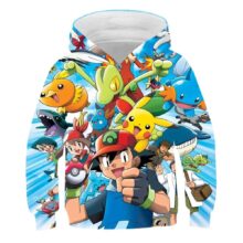 Kawaii Cartoon Pokemon Character Long Sleeve Hoodie Kawaii Cartoon Pokemon Character Long Sleeve Hoodie