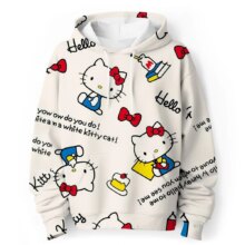 Kawaii Sanrio Hello Kitty Pattern 3D Printed Hoodie For Kid Kawaii Sanrio Hello Kitty Pattern 3D Printed Hoodie For Kid