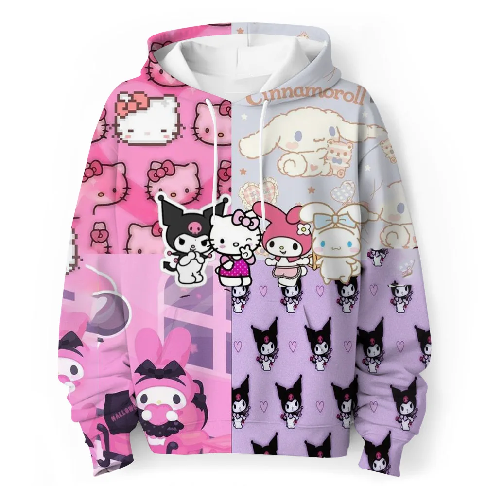Kawaii Sanrio Character 3D Printed Hoodie For Kid Kawaii Sanrio Character 3D Printed Hoodie For Kid