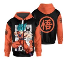 Kawaii Anime Dragon Ball Goku Super Saiyan Blue Zipper Hoodie Kawaii Anime Dragon Ball Goku Super Saiyan Blue Zipper Hoodie