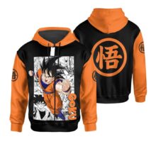 Kawaii Anime Dragon Ball Goku Printed Zipper Hoodie Kawaii Anime Dragon Ball Goku Printed Zipper Hoodie