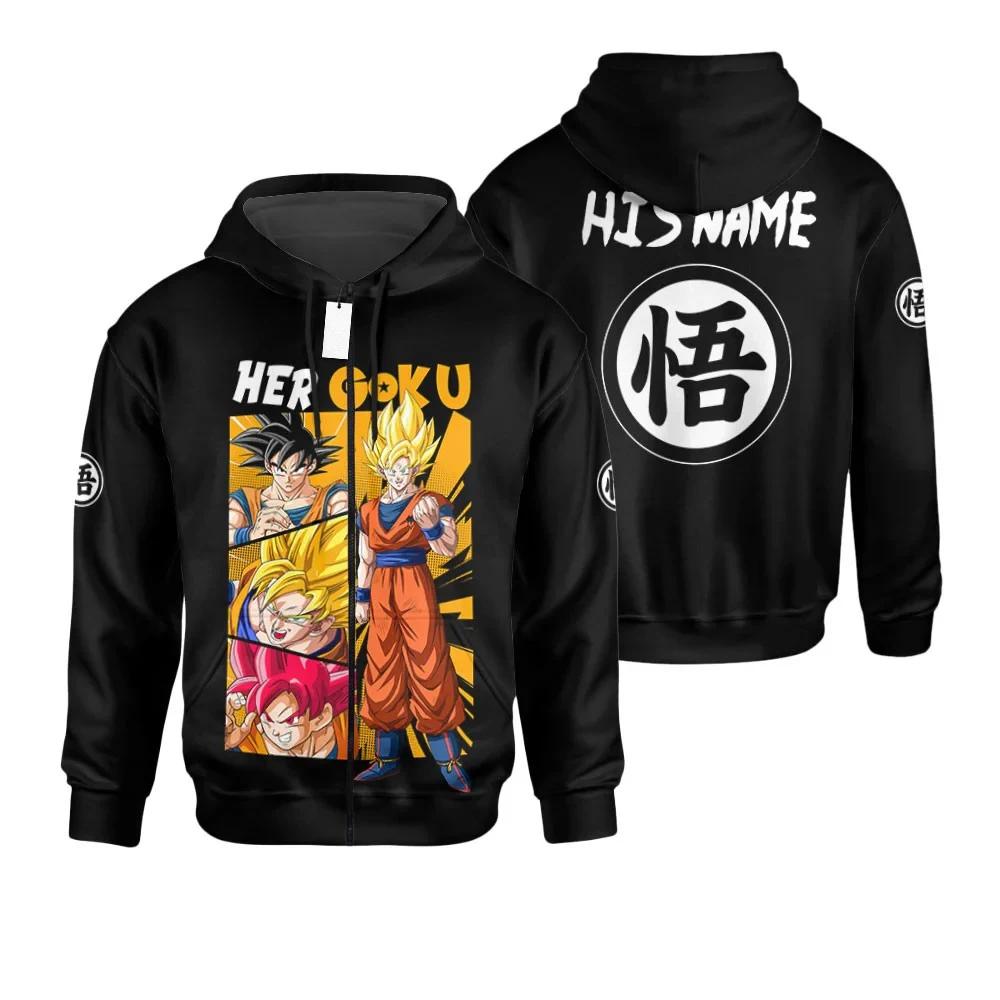 Kawaii Anime Dragon Ball Her Goku Zipper Hoodie