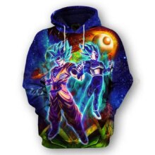 Kawaii Anime Dragon Ball Vegeta And Son Goku Print Hoodie Kawaii Anime Dragon Ball Vegeta And Son Goku Print Hoodie