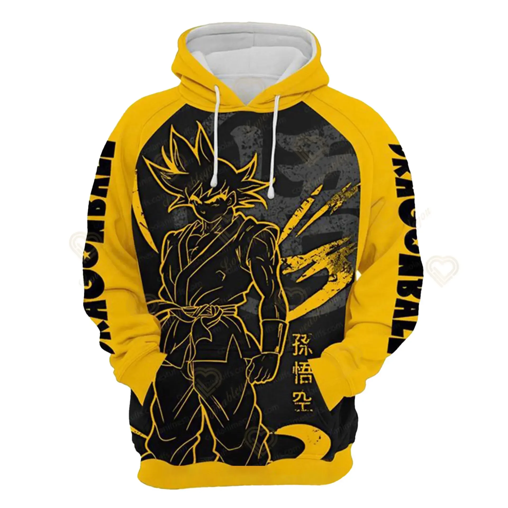 Kawaii Dragon Ball Anime Son Goku Print Hoodie
