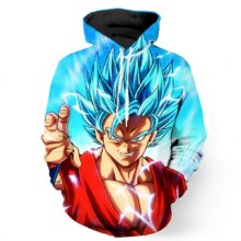 Anime Kawaii Dragon Ball Son Goku Printed Hooded Sweatshirt Anime Kawaii Dragon Ball Son Goku Printed Hooded Sweatshirt