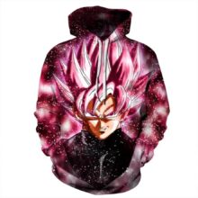 Kawaii Anime Dragon Ball Super Saiyan Rose Printed Hooded Sweatshirt Kawaii Anime Dragon Ball Super Saiyan Rose Printed Hooded Sweatshirt