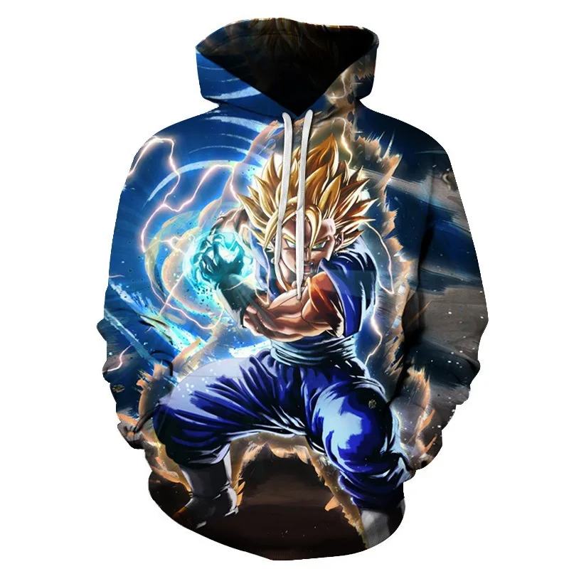 Kawaii Anime Dragon Ball Z Son Goku Printed Hooded Sweatshirt