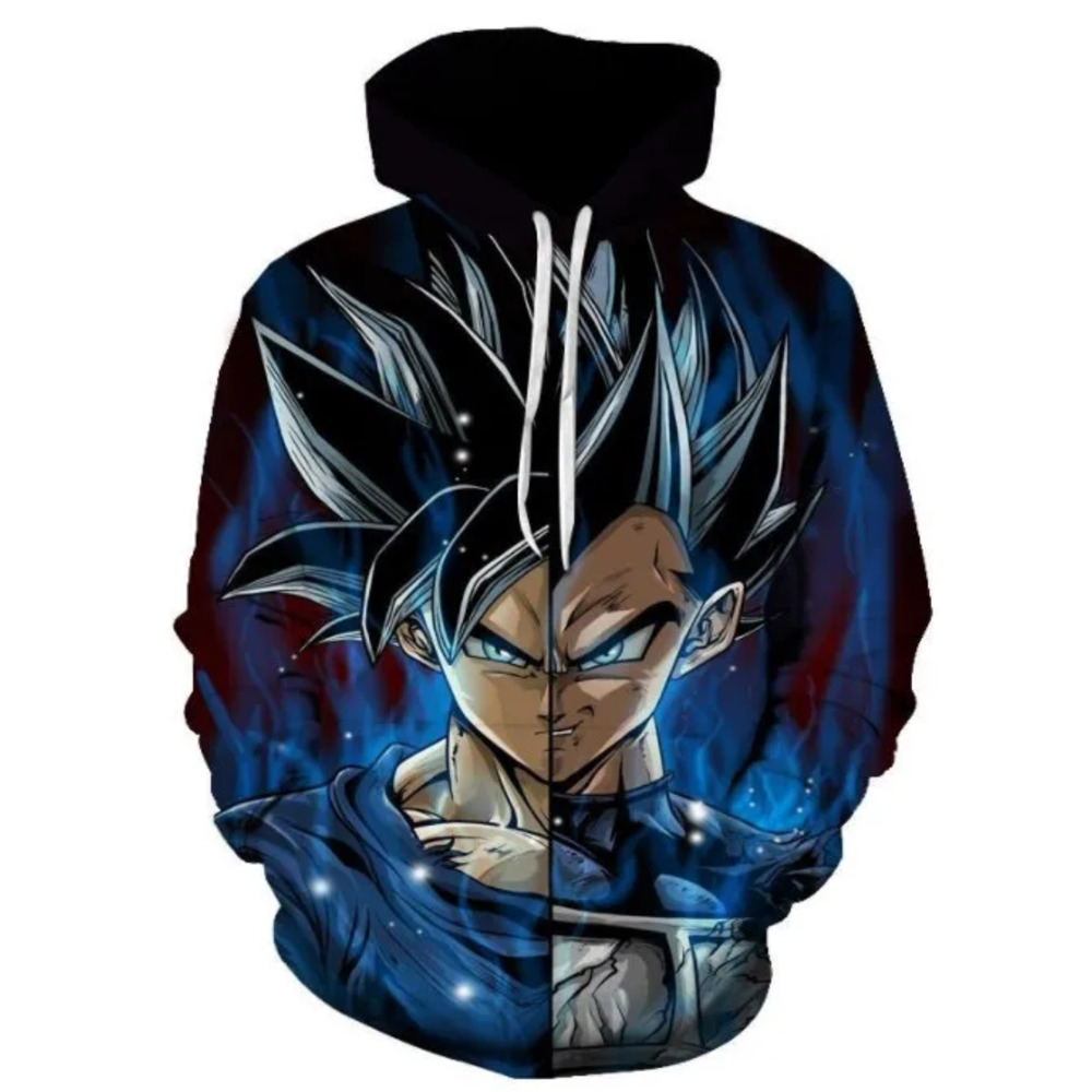 Kawaii Anime Dragon Ball Goku And Vegeta Hooded Sweatshirt