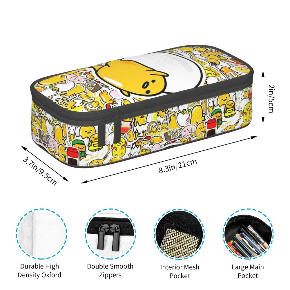 Kawaii Cartoon Gudetama Printed Student Pencil Case