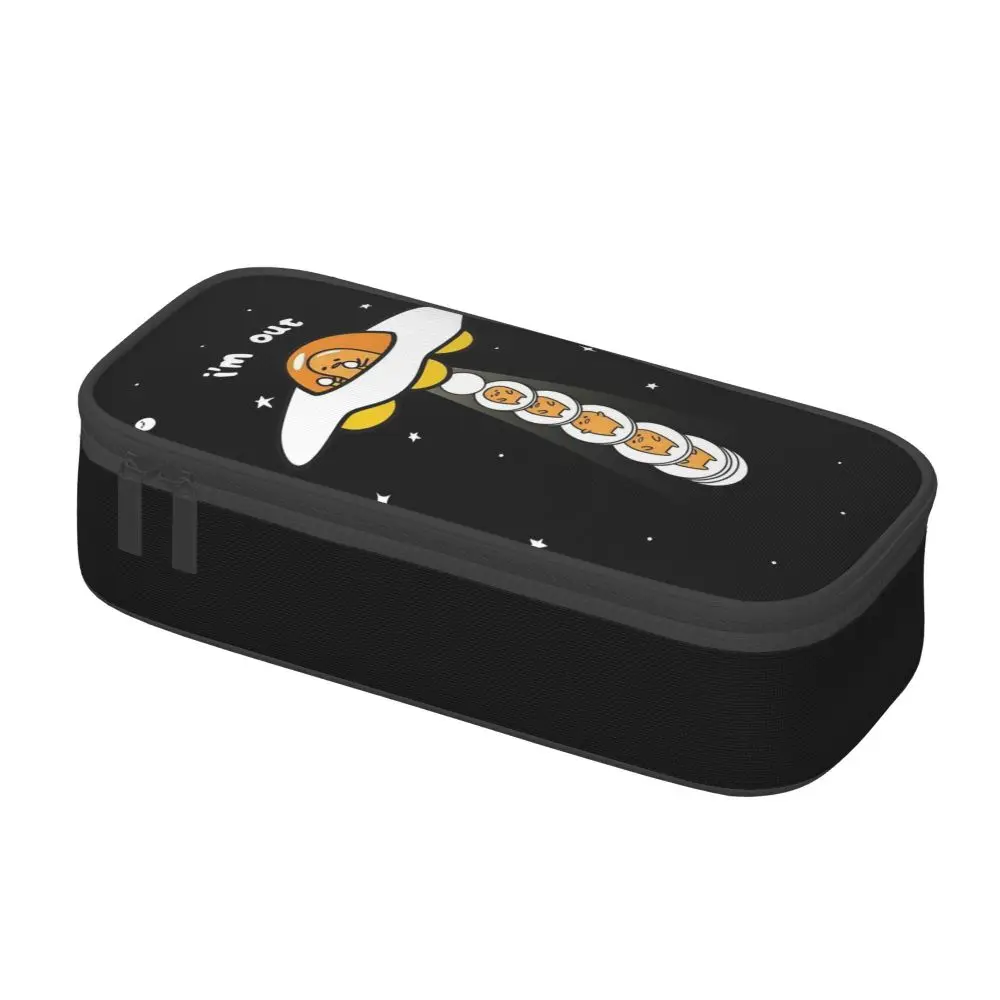 Kawaii Cartoon Gudetama Spaced Out Black Pencil Case Kawaii Cartoon Gudetama Spaced Out Black Pencil Case