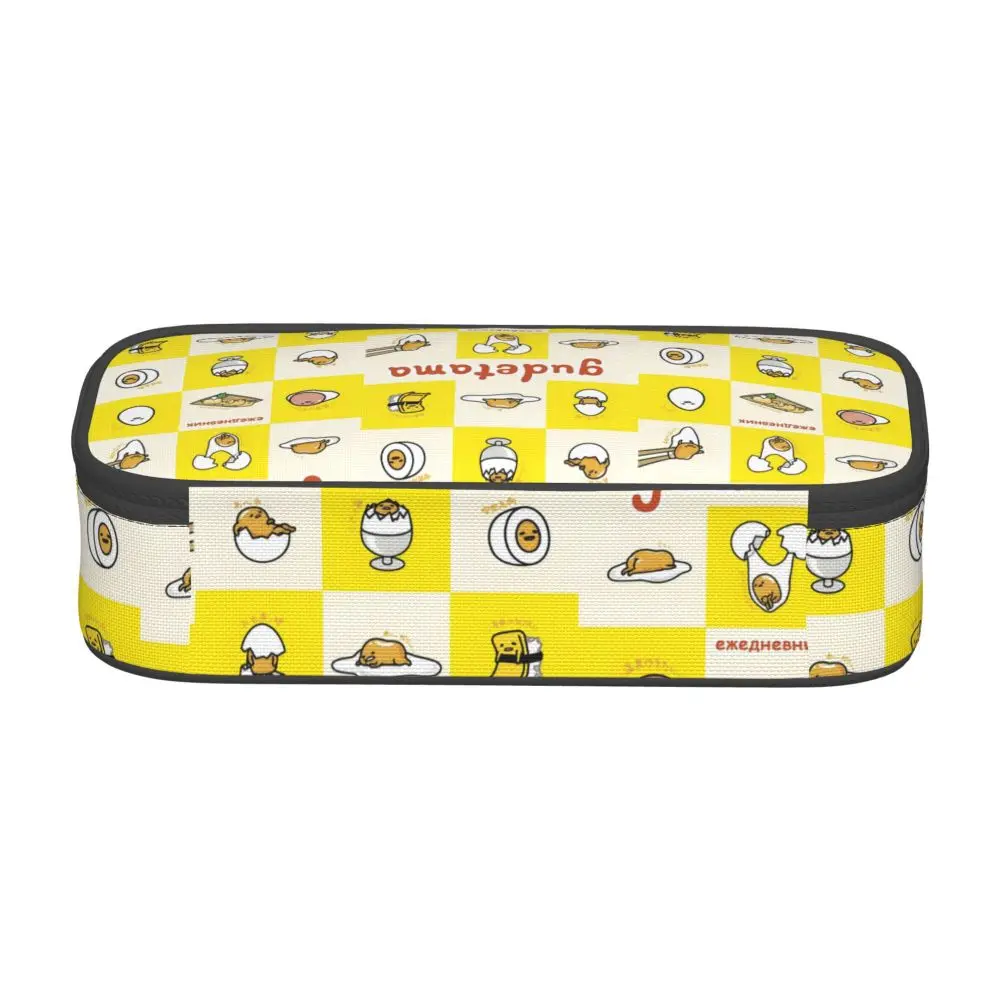 Kawaii Cartoon Gudetama Yellow And White Pencil Case