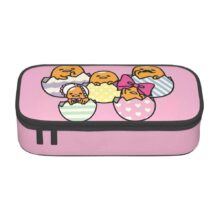 Kawaii Cartoon Gudetama Family Pink Pencil Case Kawaii Cartoon Gudetama Family Pink Pencil Case