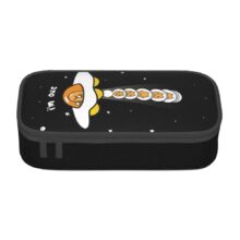 Kawaii Cartoon Gudetama Spaced Out Black Pencil Case Kawaii Cartoon Gudetama Spaced Out Black Pencil Case