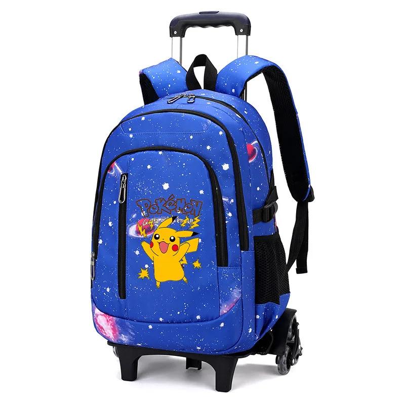 Kawaii Anime Pokemon Pikachu Printed Trolley Backpack