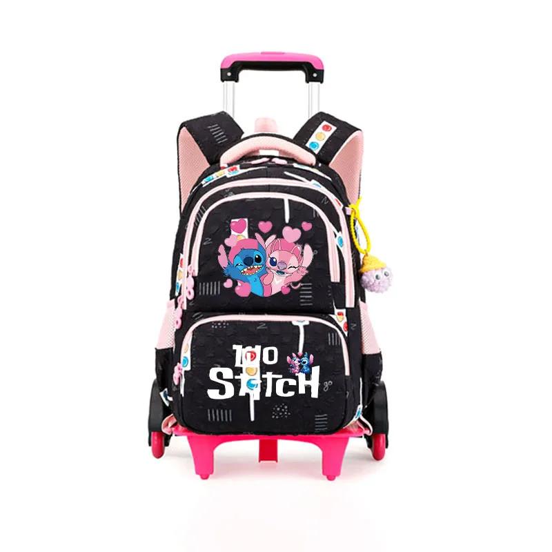 Kawaii Anime Angel And Stitch Trolly Backpack Kawaii Anime Angel And Stitch Trolly Backpack