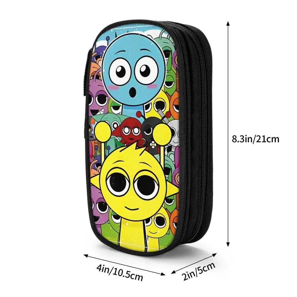 Cartoon Kawaii Sprunki Character Pencil Pouch