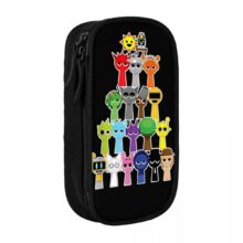 Cartoon Kawaii Sprunki Character Printed Pencil Pouch Cartoon Kawaii Sprunki Character Printed Pencil Pouch