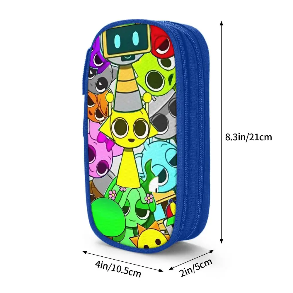 Kawaii Cartoon Sprunki Character Printed Pencil Pouch Kawaii Cartoon Sprunki Character Printed Pencil Pouch