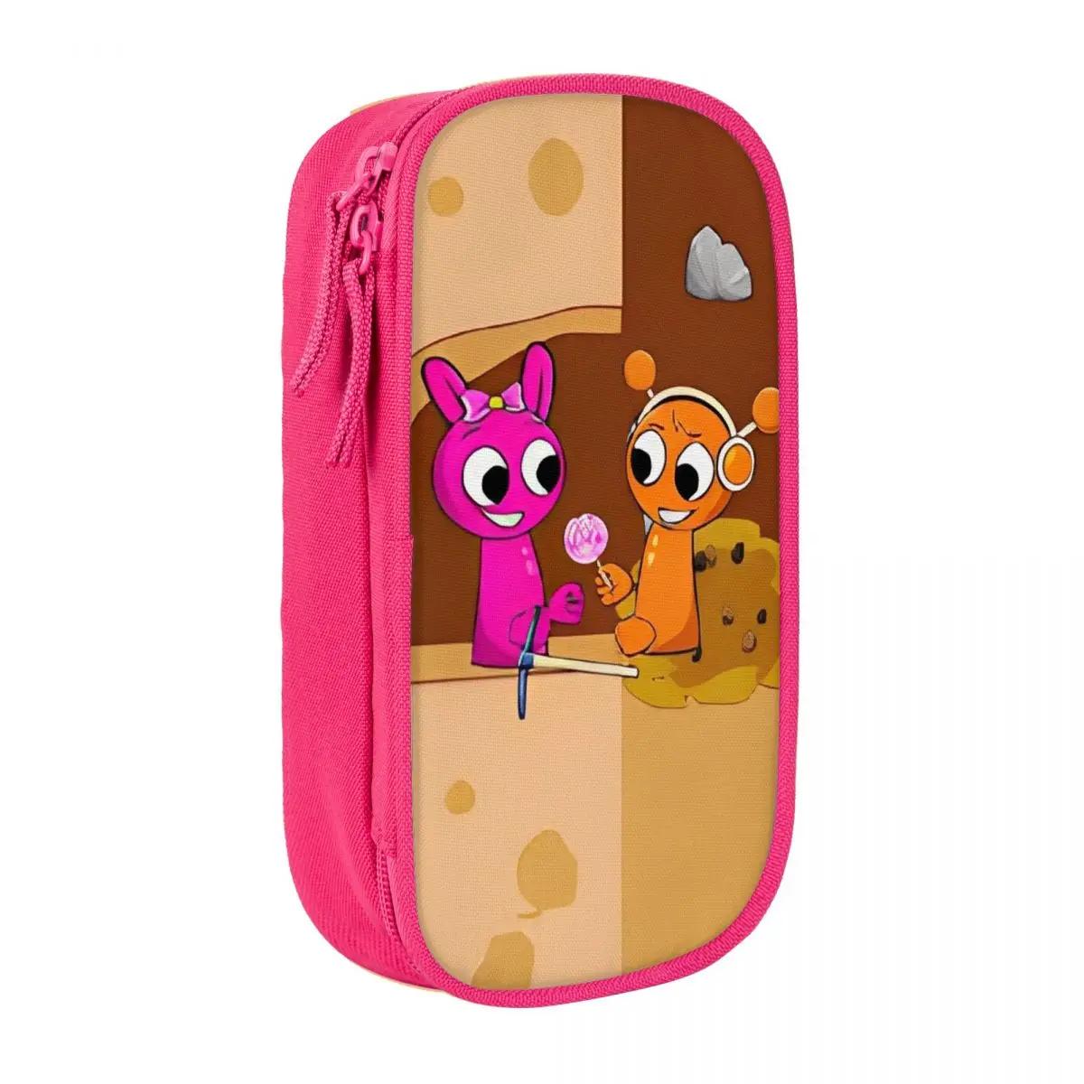 Kawaii Cartoon Sprunki Oren And Pinki Pencil Case Kawaii Cartoon Sprunki Oren And Pinki Pencil Case
