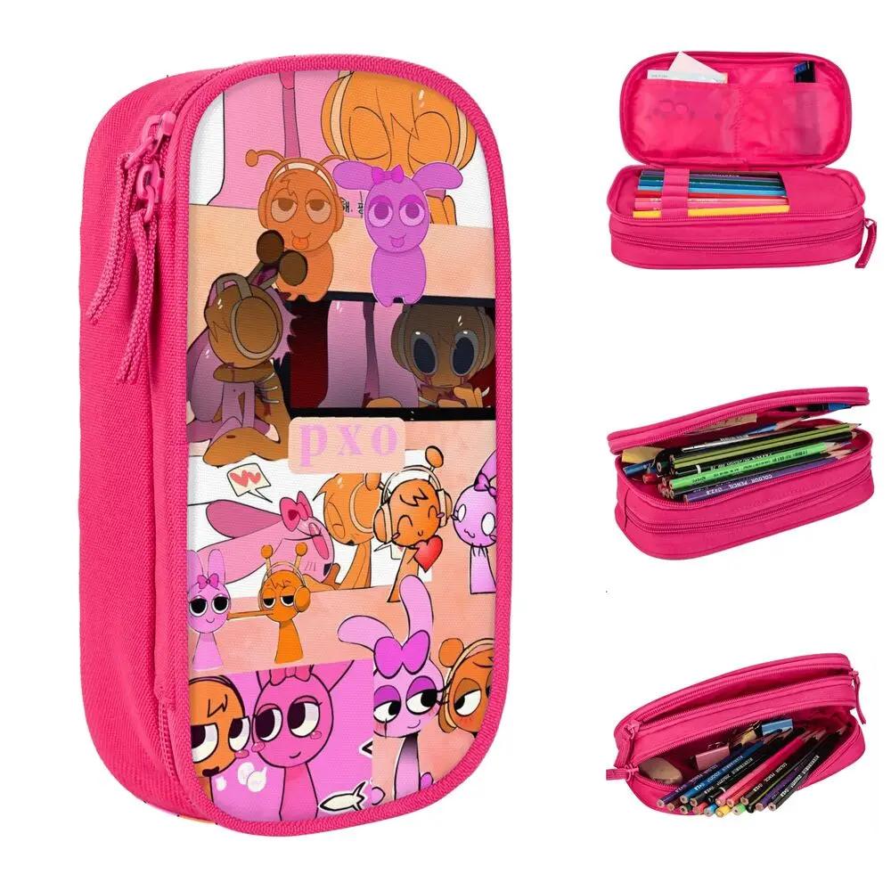 Kawaii Cartoon Sprunki Oren Love Pinki Pencil Case Kawaii Cartoon Sprunki Oren Love Pinki Pencil Case