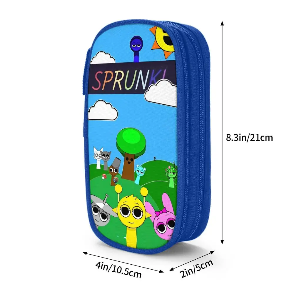 Cartoon Sprunki Character Printed Kawaii Pencil Case Cartoon Sprunki Character Printed Kawaii Pencil Case
