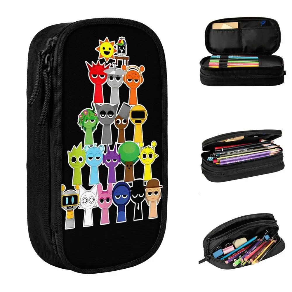 Cartoon Kawaii Sprunki Character Printed Pencil Pouch Cartoon Kawaii Sprunki Character Printed Pencil Pouch