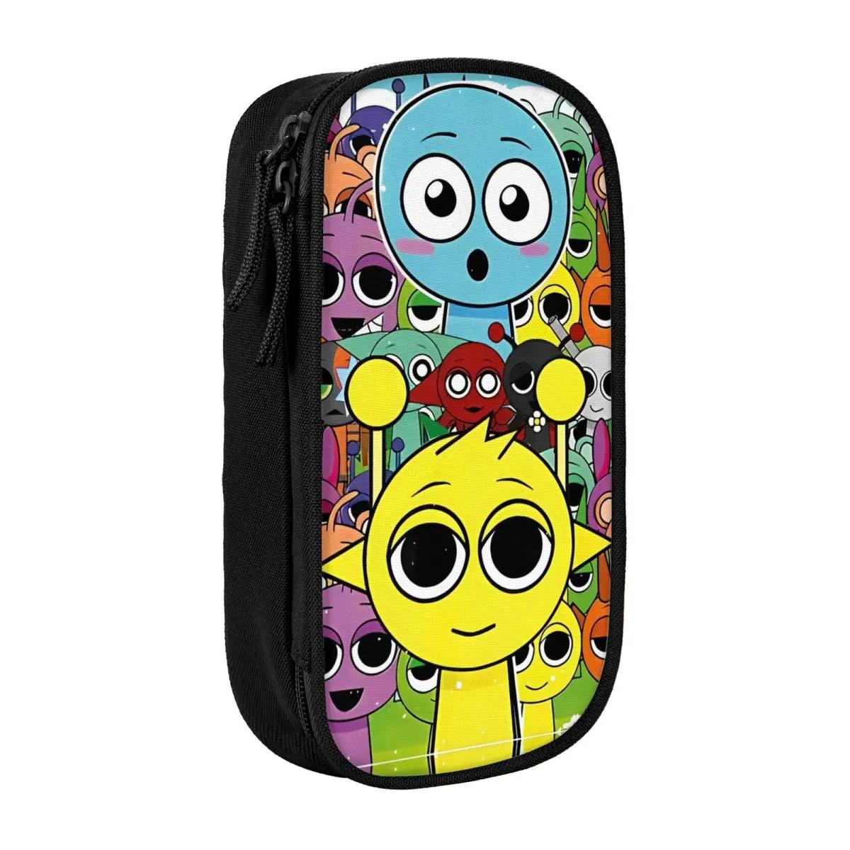 Cartoon Kawaii Sprunki Character Pencil Pouch