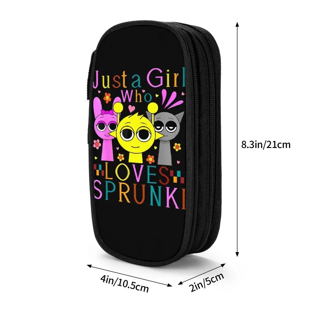 Kawaii Cartoon Just A Girl Who Loves Sprunki Pencil Case