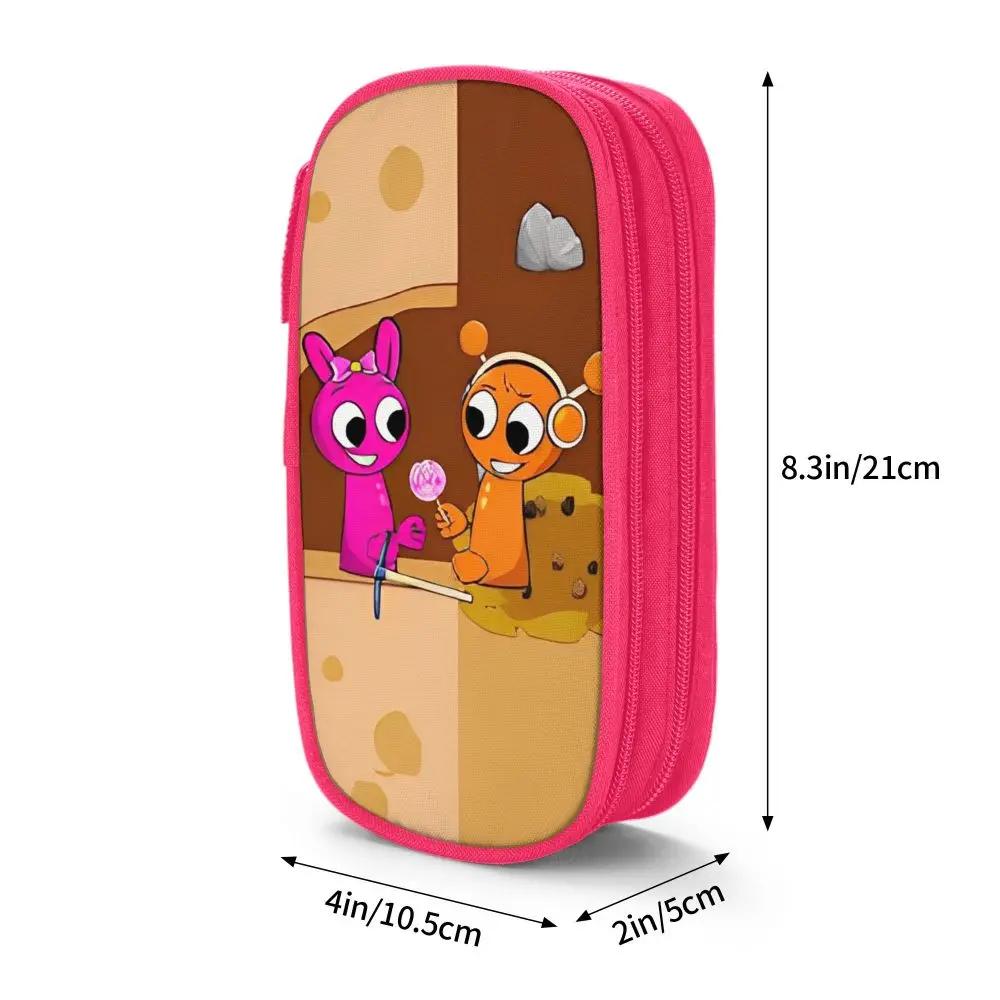 Kawaii Cartoon Sprunki Oren And Pinki Pencil Case Kawaii Cartoon Sprunki Oren And Pinki Pencil Case