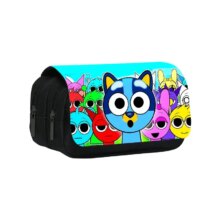 Cartoon Sprunki Character Kawaii Student Pencil Case Cartoon Sprunki Character Kawaii Student Pencil Case