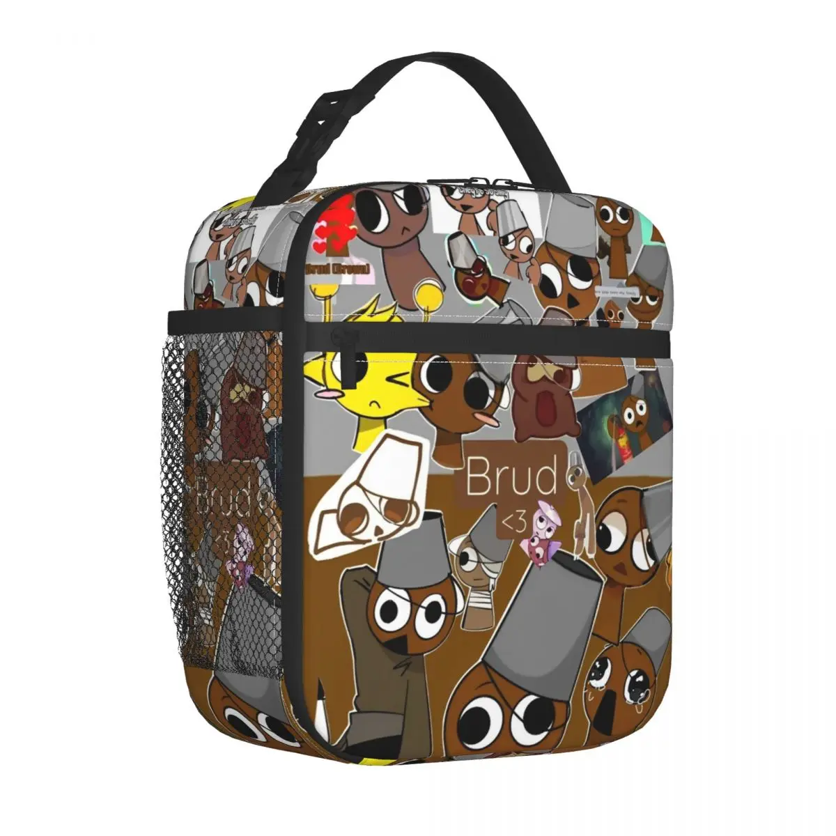 Kawaii Cartoon Sprunki Simon And Brud Insulated Lunch Bag