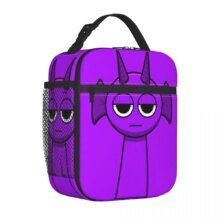 Kawaii Cartoon Sprunki Durple Insulated Lunch Bag Kawaii Cartoon Sprunki Durple Insulated Lunch Bag