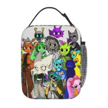 Sprunki Kawaii Character Cartoon Printed Insulated Lunch Bag Sprunki Kawaii Character Cartoon Printed Insulated Lunch Bag