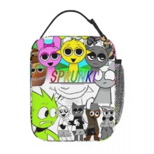 Kawaii Cartoon Sprunki Character Printed Lunch Bag Kawaii Cartoon Sprunki Character Printed Lunch Bag