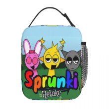 Kawaii Cartoon Sprunki Character Print Lunch Bag Kawaii Cartoon Sprunki Character Print Lunch Bag