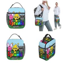 Kawaii Cartoon Incredibox Sprunki Insulated Lunch Bag Kawaii Cartoon Incredibox Sprunki Insulated Lunch Bag