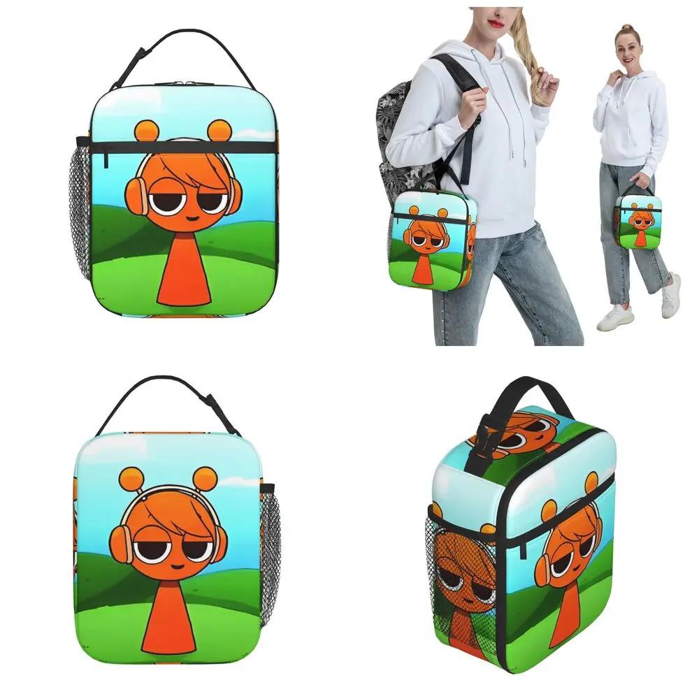 Kawaii Cartoon Incredibox Sprunki Oren Insulated Lunch Bag