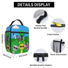 Kawaii Cartoon Incredibox Sprunki Insulated Lunch Bag Kawaii Cartoon Incredibox Sprunki Insulated Lunch Bag