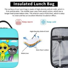 Kawaii Cartoon Incredibox Sprunki Insulated Lunch Bag Kawaii Cartoon Incredibox Sprunki Insulated Lunch Bag