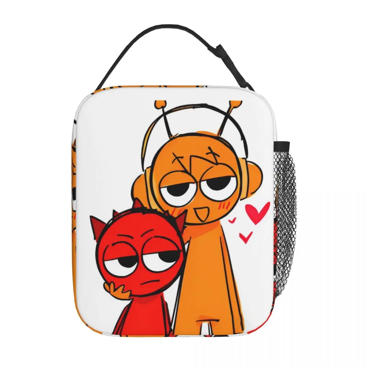 Kawaii Cartoon Sprunki Oren And Raddy Insulated Lunch Bag