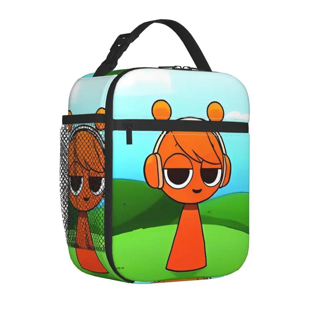 Kawaii Cartoon Incredibox Sprunki Oren Insulated Lunch Bag